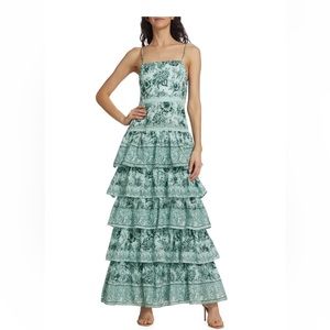 Alice + Olivia Valencia Floral Cotton Maxi Dress